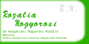 rozalia mogyorosi business card
