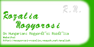 rozalia mogyorosi business card